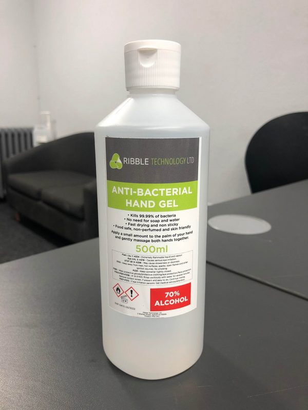 anti bacterial hand sanitiser gel 500ml